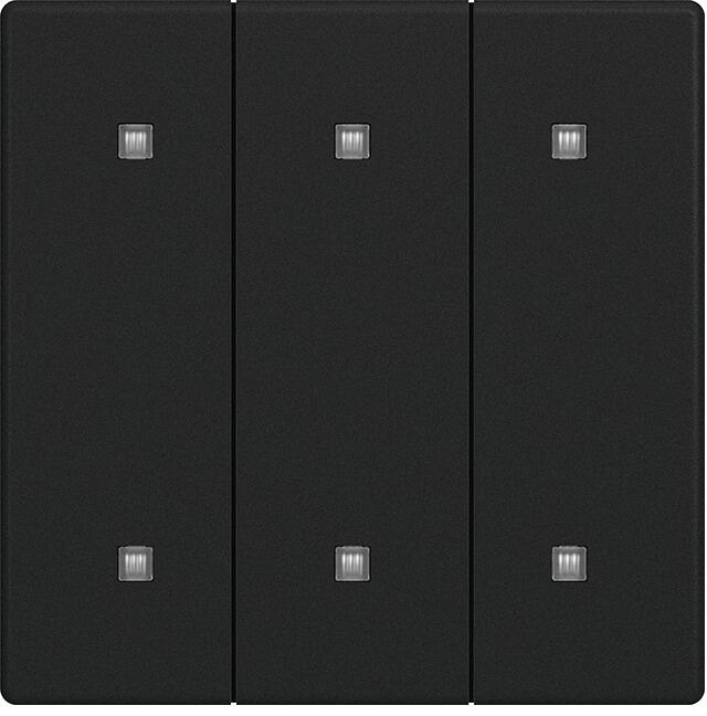 Busch-Jaeger 2570-30-885 Wippe 3-fach Elekroniktaster, future linear, Schwarz Matt (2CKA001751A3284)