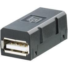 Weidmüller IE-BI-USB-A Einsatz USB, Flanscheinsatz, FrontCom® Vario, Typ A, IP20, schwarz (1019570000)