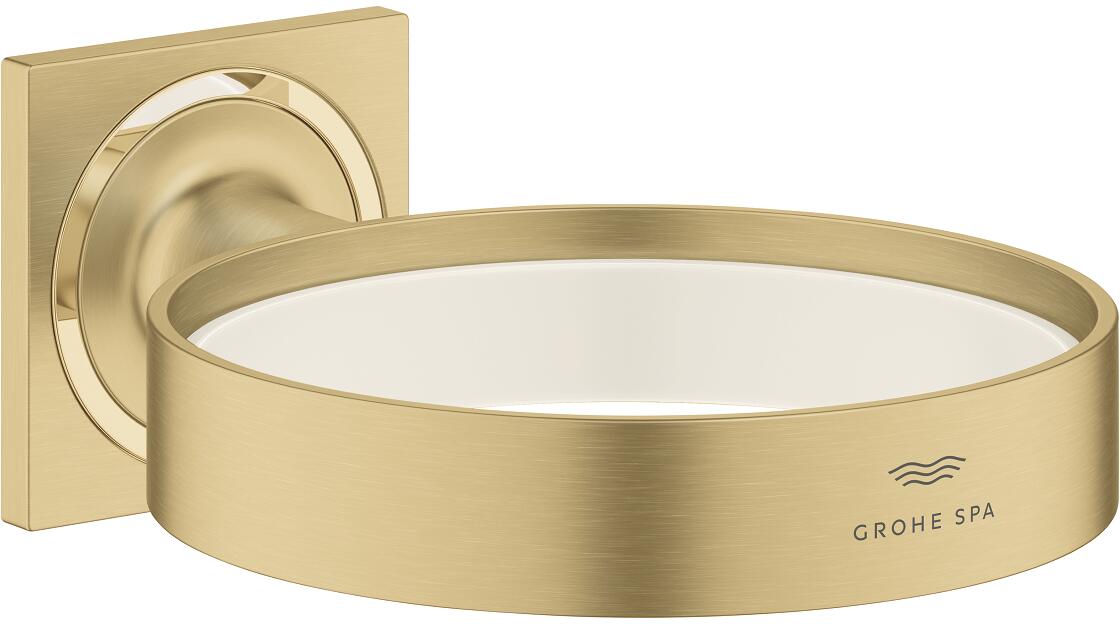 GROHE Allure Halter, für Seifenschale 40256003 oder Fön-Einsatz 40964001, cool sunrise gebürstet (40963GN1)