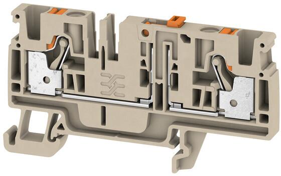 Weidmüller ADT 4 2C Prüftrenn-Reihenklemme, PUSH IN, 4 mm², 500 V, 20 A, dunkelbeige (2429850000)