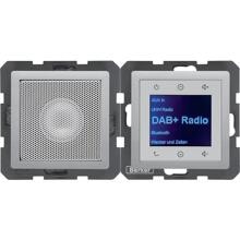 Berker 30806084 Radio Touch mit Lautsprecher, DAB+, Bluetooth, Q.x, alu samt, lackiert