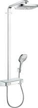 hansgrohe Raindance Select E Duschsystem 300 2 Strahlarten wassersparend mit ShowerTablet Select 300, Metall, 8,5 l/min, 300 x 160 mm, Chrom, (27283000)