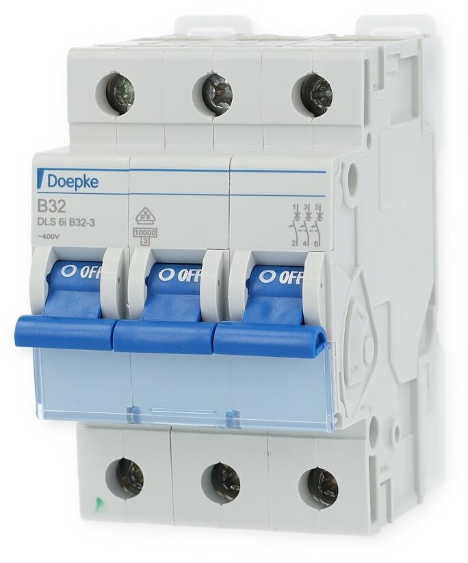 Doepke DLS 6I B32-3 Leitungsschutzschalter 10kA, 3-Polig, B-Charakteristik, 32A (09916116)