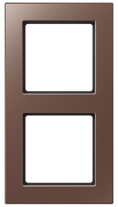 Rahmen 2-fach für waagerechte und senkrechte Kombination für die Serie A, Mokka, A creation Rahmen, Jung AC 582 MO