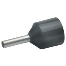 Klauke 43210 Isolierte Aderendhülsen für kurzschlusssichere Leitungen, 1,5mm², 10mm, schwarz, 100 Stück