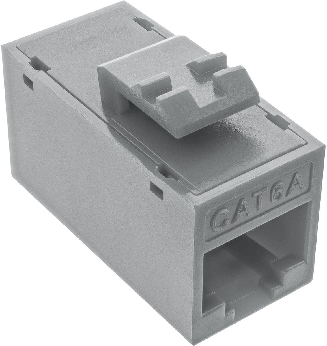 InLine Keystone RJ45 Buchse/Buchse, ungeschirmt, Cat.6A, 8er Pack, grau (76217)