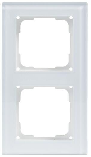 OPUS 55 FUSION Abdeckrahmen 2-fach, Glas, weiß/weiß (512.302.37)