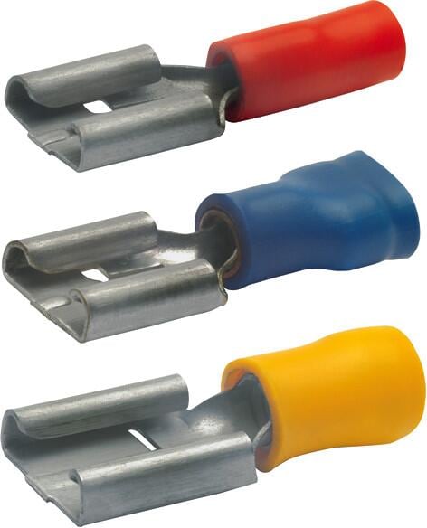 Klauke 830/3 Flachsteckhülsen isoliert, 1,5-2,5 mm², blau, 100 Stck.