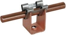 Dehn LH DG 8 H20 IGM6 CU Leitungshalter, DEHNgrip, für rund 8mm, H 20mm, mit Befestigungsgewinde M6, Kupfer (207017)