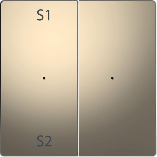 Merten MEG5226-6050 Wippen für Taster-Modul, System Design, 2fach (Szene1/2, blank), Nickelmetallic