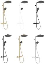 hansgrohe Raindance Alive S Puro Duschsystem 300 1 Strahlart wassersparend mit Ecostat Element, Metall, 8 l/min, 300 mm