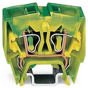 WAGO 264-727 4-Leiter-Mini-Reihenklemme, 2,5 mm², grün-gelb