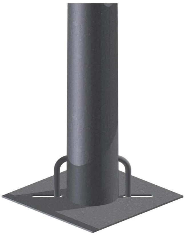 Metalogalva Bodenplatten als Einsinkschutz, inkl. Hakenschrauben zur Befestigung am Mastfuß, d90-240mm, anthrazit (BDP3003003H)