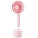 Unold 86634 Breezy Swing Pink Handventilator, 4W, 5-stufige Geschwindigkeitsregelung, LED-Kontrollleuchte, rosa