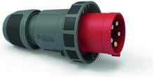 Bals Stecker, 125A, 5p, 400V, 6h, IP67, Schraubklemme, Bajonettring gummiert, rot/dunkelgrau (2199-1)