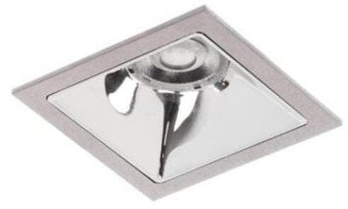 Brumberg Apollo Mini LED-Einbaudownlight, 230 V AC, 50 Hz, 3.500 K, 10,5 W, 55°, CRI > 90, quadratisch, silber (40642165DA)