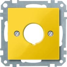 Zentralplatte für Not-Ausschalter, gelb, Merten 393803