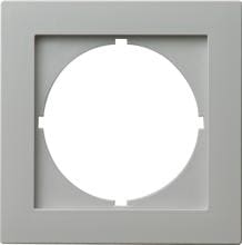 Zwischenplatte mit rundem Ausschnitt für Geräte mit Abdeckung (50 x 50 mm), S-Color, Grau, Gira 028142