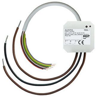 MDT JAL-B1UP.02 Jalousieaktor 1-fach mit 4 potentialfreien Eingängen, Unterputzgerät, 6A, für Rollladenmotoren 230VAC bis 300W
