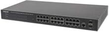 Intellinet 24-Port Gigabit PoE+ Web-Managed Switch mit 2 SFP-Ports 240W, schwarz (560559)