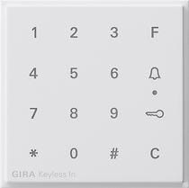 Gira 851366 Aufsatz Codetastatur Keyless In, TX_44, reinweiß