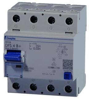 Doepke DFS 4 040-4/0,30-B+ Fehlerstromschutzschalter, 40/0,3A, 4-Polig, Typ B+ (09136895)