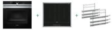 Siemens EQ872DV01R Backofen-Set mit Glaskeramikkochfeld (HB672GBS1 + ED645FQC5E + HZ638370), A+, 60 cm breit, 71l, activeClean, 4D-Heißluft, Edelstahl
