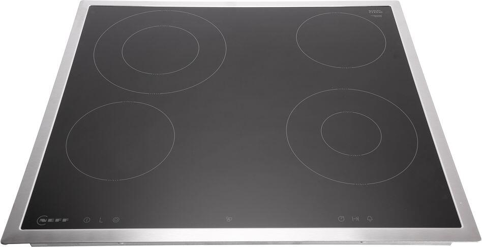 Bosch Siemens 20004828 Glaskeramikfläche, Edelstahl-Rahmen +Rastnasen 174981, Neues Logo