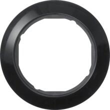 Berker 138201 Rahmen, 1fach, für Zentralstück mit Ausschnitt Ø 58mm, Serie 1930, schwarz glänzend
