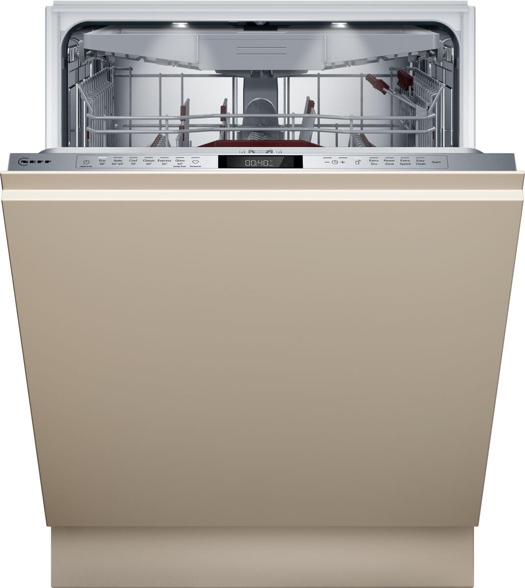 Neff S157ECX17E N70 Vollintegrierter Geschirrspüler, 60 cm breit, 14 Maßgedecke, HomeConnect, OpenDry