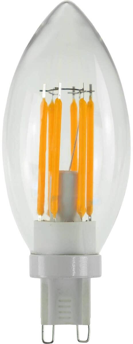 SLV LED Candle LED-Leuchtmittel, G9, PHASE dimmbar, 3W, 2200K, Glas, transparent (1008158)