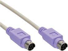 InLine PS/2 Kabel, Stecker / Stecker, PC 99, Farbe Violett, 2m (13332V)