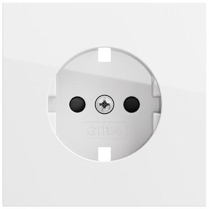 Gira EZ-TL: Abd. SCHUKO-Steckd. SP Flächenschalter Reinweiß (492170)