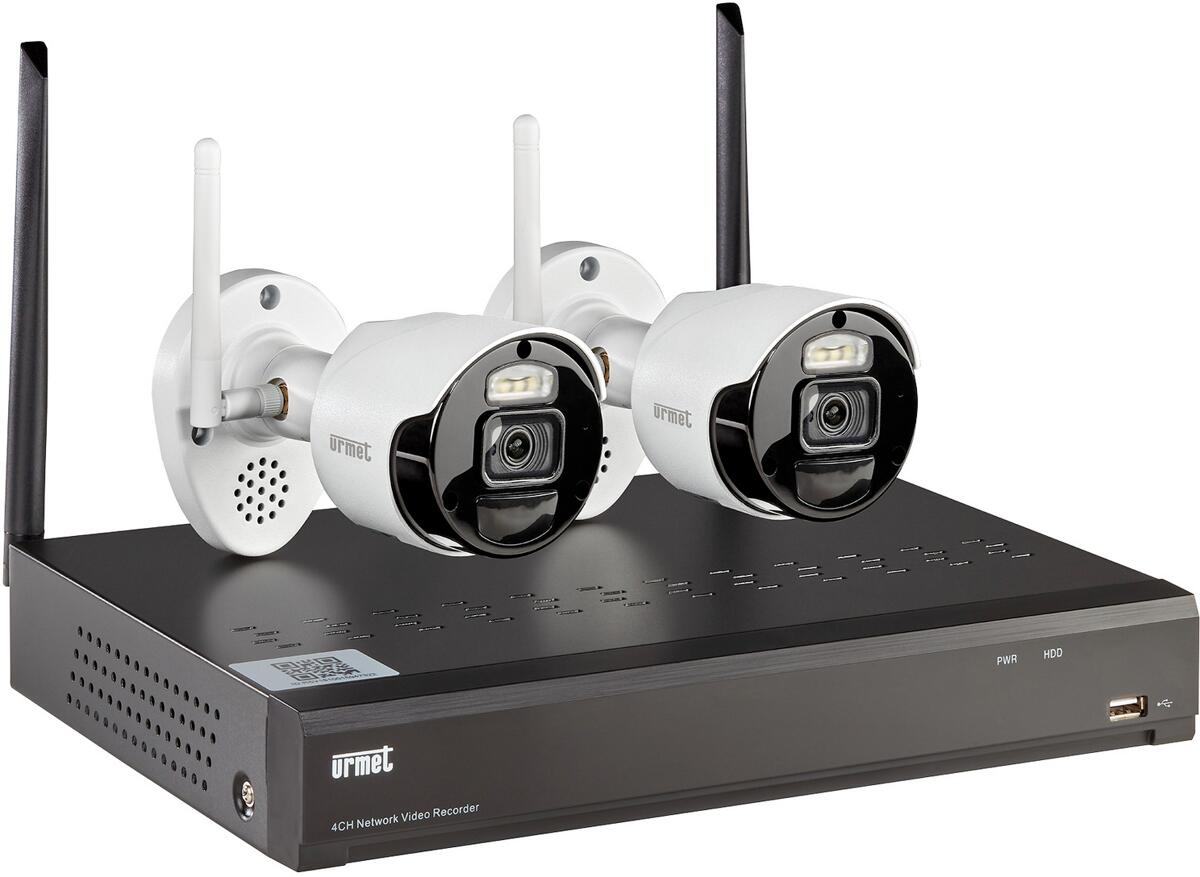 Grothe Videoüberwachungsset WLAN 2,4 GHz, 8-Kanal NVR, 1TB HDD, schwarz weiß (SET 1098/820)