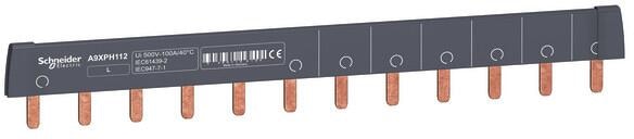 Schneider A9XPH112 Phasenschiene Steg 1-Polig, 12TE, ablängbar, 100A