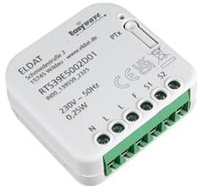 Eldat Unterputz Sender, Easywave, 2x EIN/AUS, 2x IMPULS, 868,30MHz, 230V, weiß (RTS39E5002D01-K)