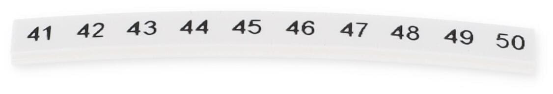 Phoenix Contact Zackband - ZBF 5,LGS, Fortlaufende Zahlen, 41-50, weiß (0808671:0041)