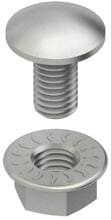 Niedax FLM 8X13 F Flachrundkopfschraube M8, Länge 13 mm, Stahl, feuerverzinkt, inkl. verz. Flanschmutter
