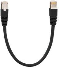 Rutenbeck (23510210) PK Cat.6A iso U 6 kV HF 1,0 m sw Patchkabel, 10 GB, geschirmt, 6 kV, 1m, schwarz