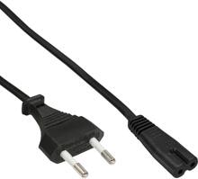 InLine Netzkabel, Netzstecker CEE7/16 Schweiz auf Euro 8 C7 Stecker, 1,8m (16654Q)