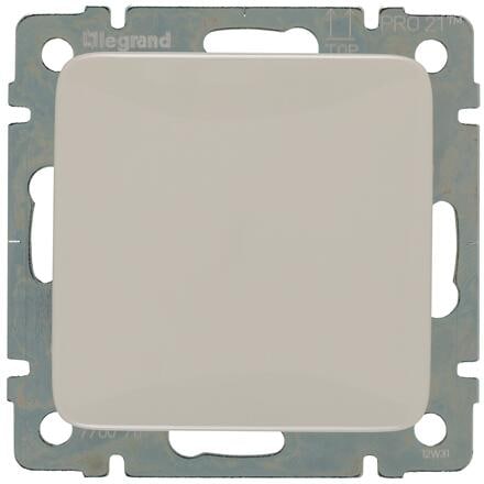 Legrand 776078 Blindabdeckung für Befehlsgeräte mit Tragring, Creo, Pro21, Mandelweiß
