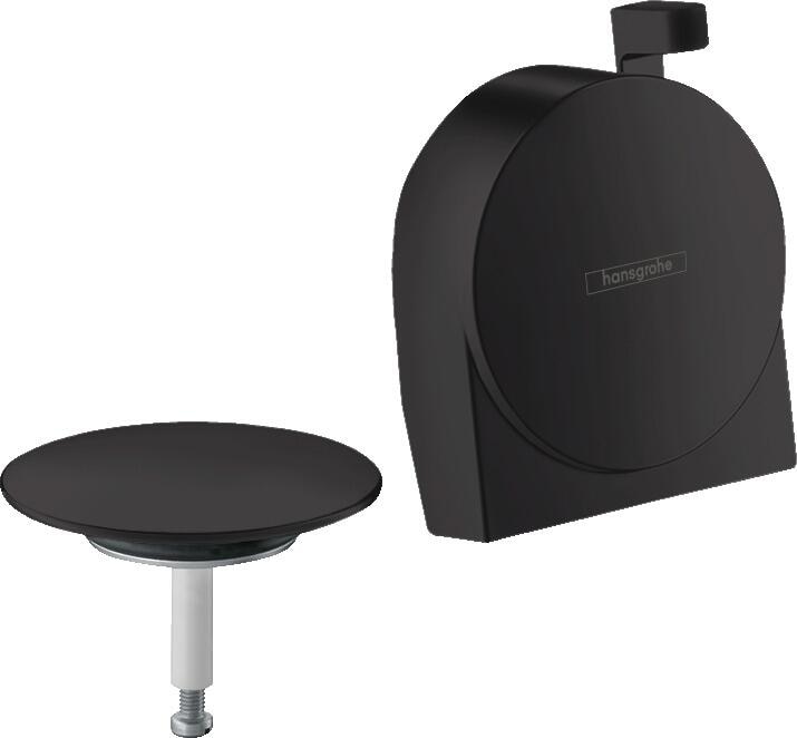 hansgrohe Exafill S Fertigset Wanneneinlauf, Ablauf- und Überlaufgarnitur, 19 l/min, Mattschwarz, (58117670)
