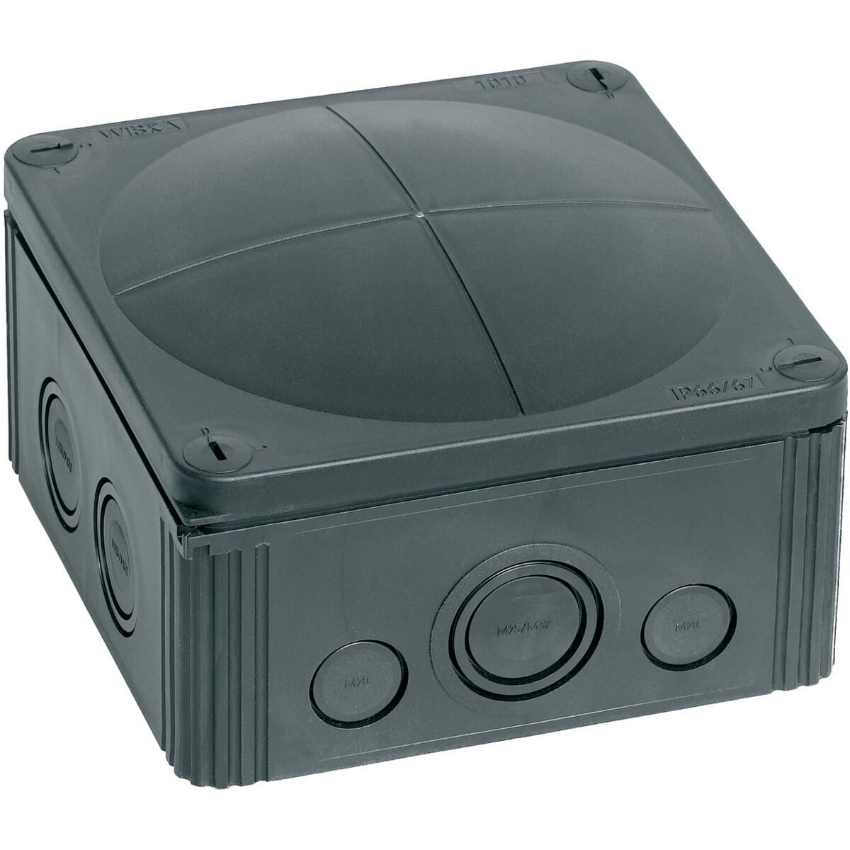 Wiska COMBI 1010/5 BK Abzweigkasten, 10mm², mit Klemmeinsatz, schwarz (10062215)