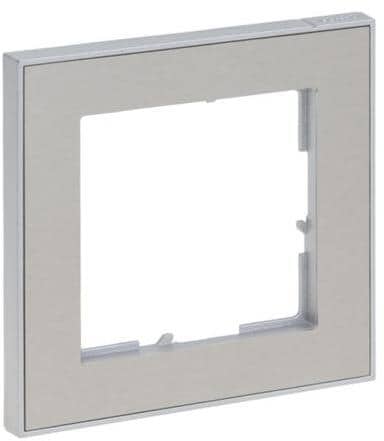 Legrand SEANO+ 1-fach Rahmen mit Echtmaterialoberfläche, Abmessungen: 86 x 86 mm, brushed steel (765391)