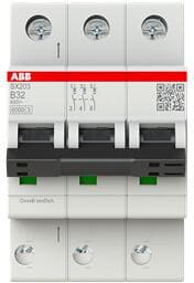 ABB SX203-B32 Sicherungsautomat, SX200, 3-Polig, 32 A, B(AC), 6 kA, REG (2CDS253003R0325)
