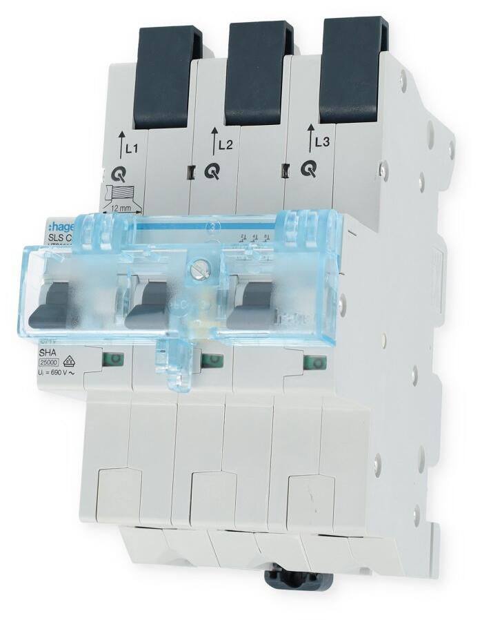 Hager HTS350C SLS-Schalter 3-Polig, Cs-Charakteristik, 50A, für Sammelschiene QuickConnect