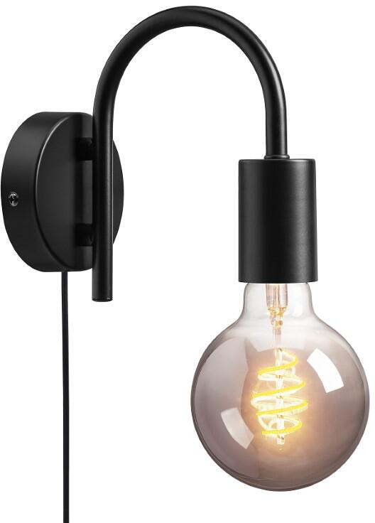 Nordlux Paco Wandleuchte, 25 Watt, E27, IP20, schwarz (2112071003)