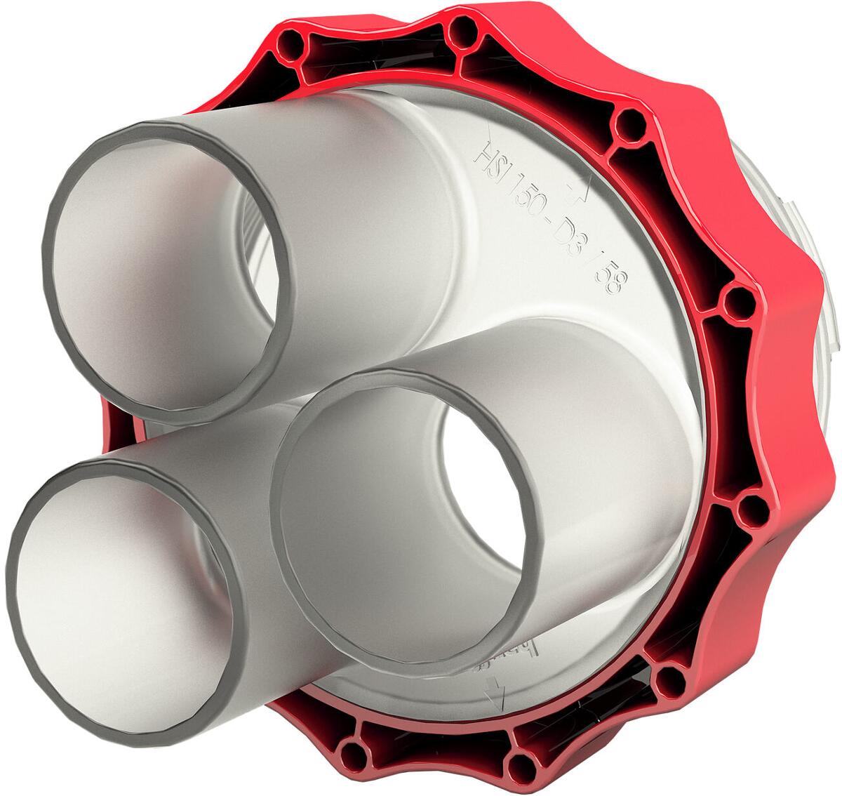 hauff HSI150 D3x58 WS Systemdeckel, Stutzendurchmesser 58mm