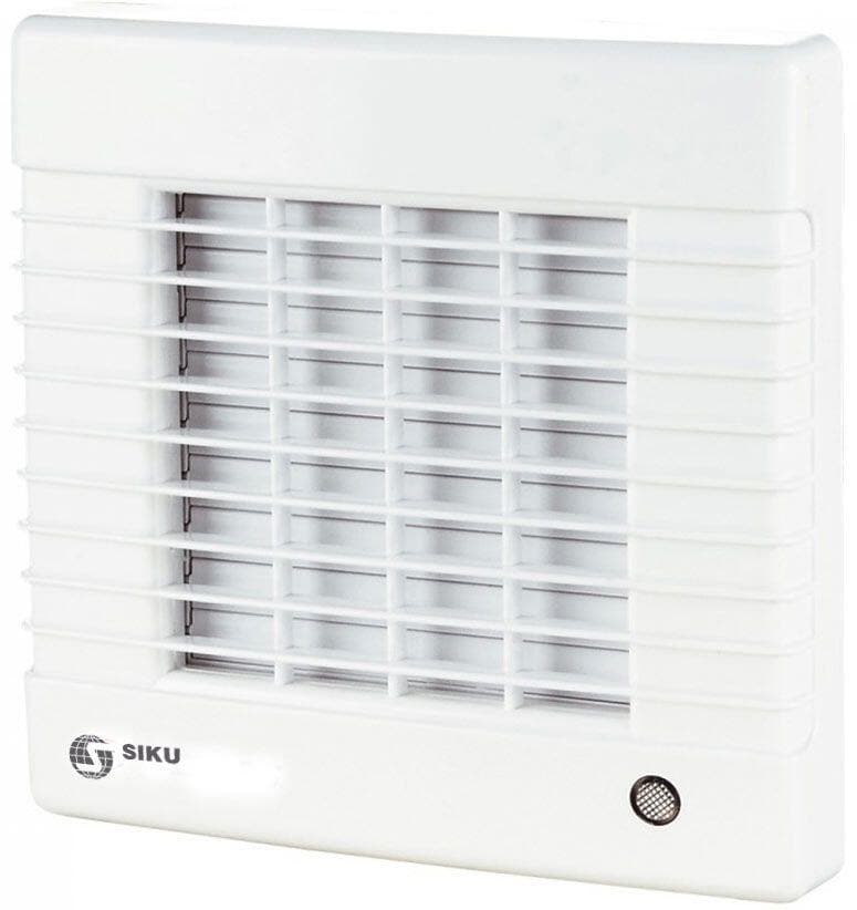 Siku AZTL Serie Kleinraum Axialventilator mit automatischer Jalousie Ø 100 mm, Kugellagermotor, mit Nachlaufrelais einstellbar von 2 bis 30 Minuten, a