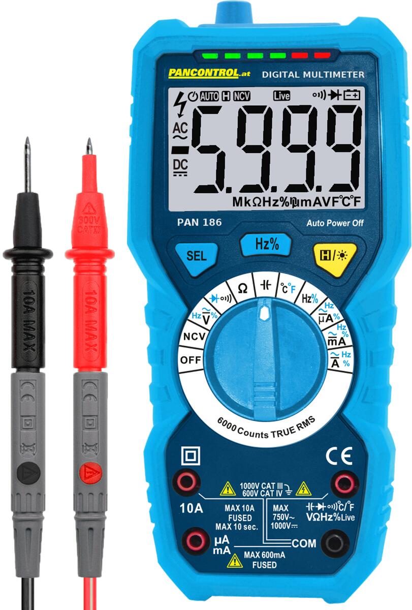 Pancontrol PAN 186 Digital-Multimeter, True RMS, 1000V, CAT III ...